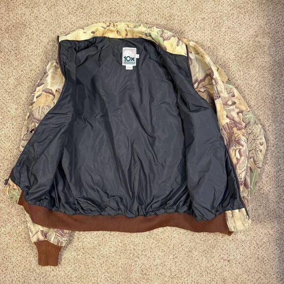 Vtg 10x Advantage Jacket Mens XL Brown Hunting Lined Camouflage Made in USA - Picture 4 of 14